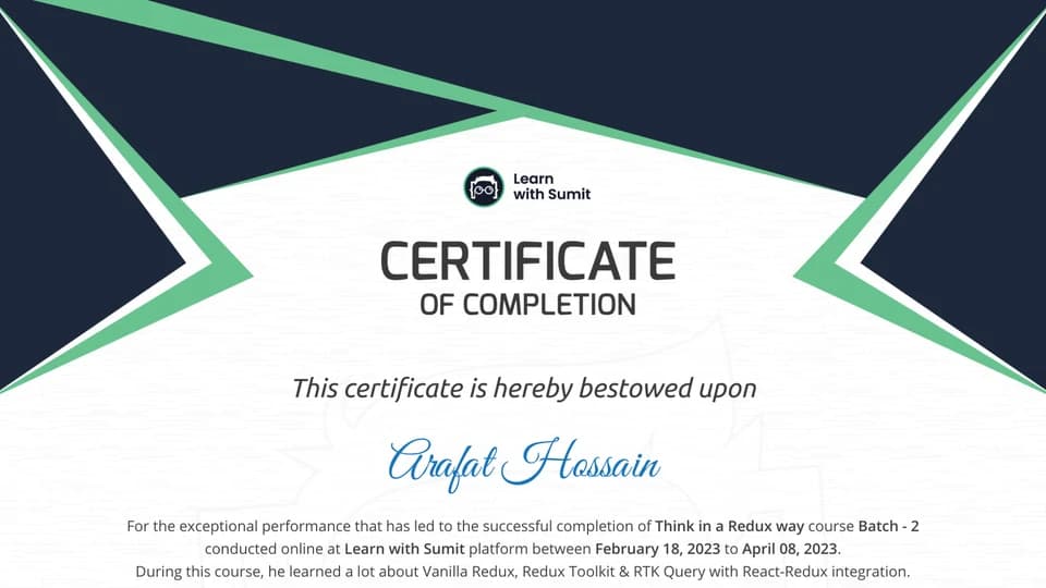 Think in a Redux Way evidence document preview